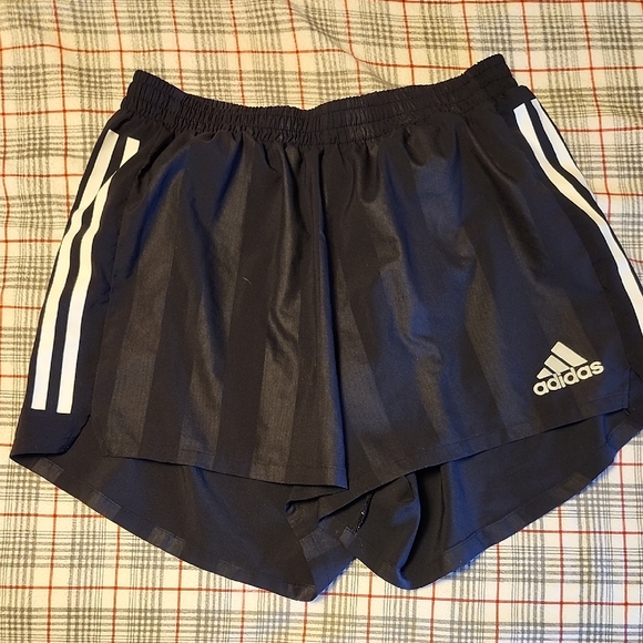 adidas Other - Adidas Men's Black Athletic Shorts with White Stripes